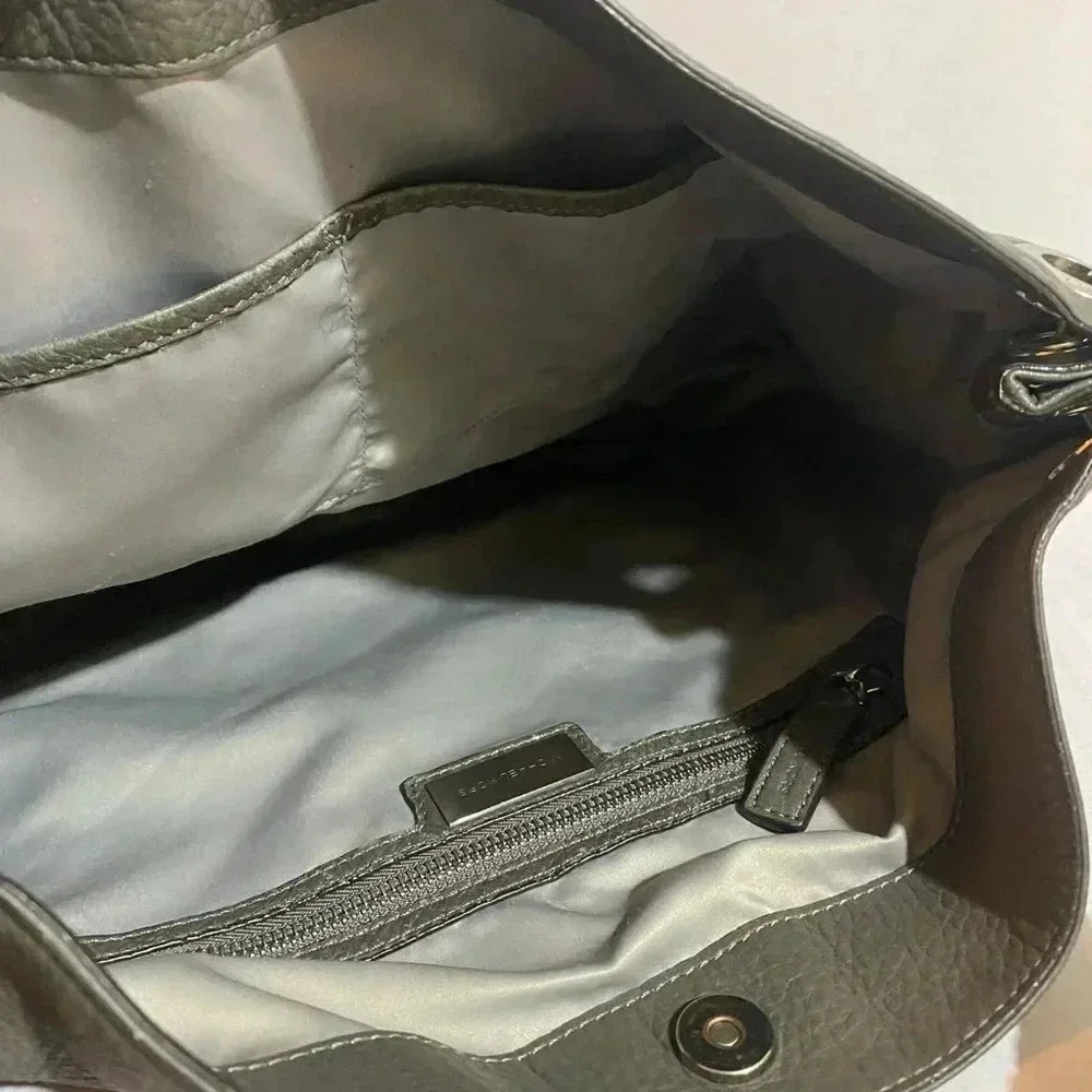 Michael kors grey distressed leather hobo/ shoulder handbag